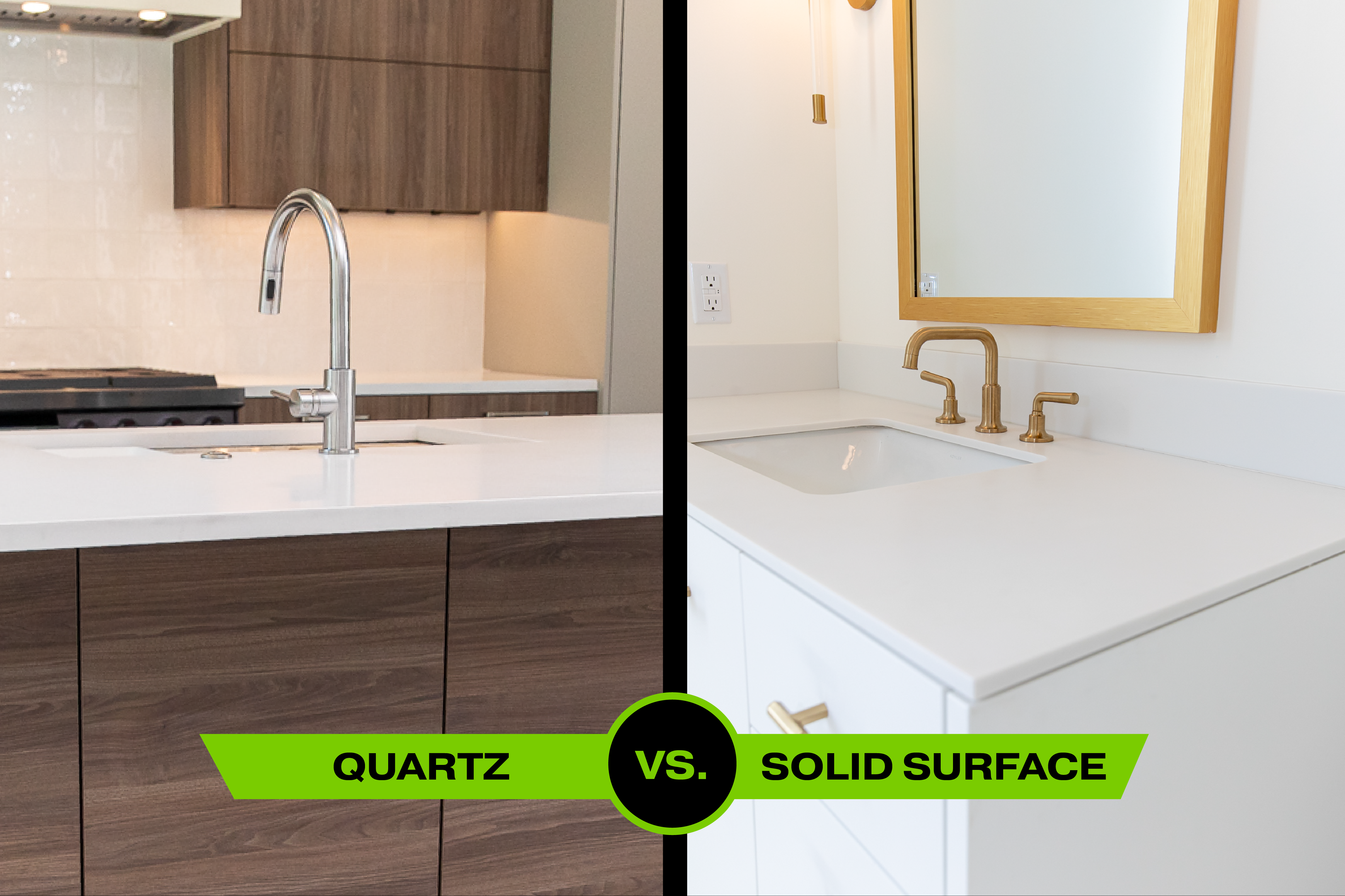 The Difference Between Materials: Solid Surface VS. Quartz