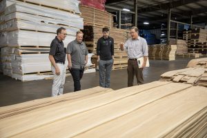 Veneer Selection for Coke United with Gator Millworks