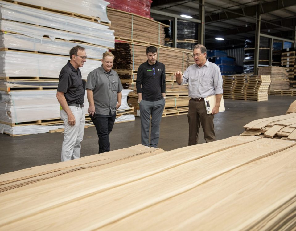 Veneer Selection for Coke United with Gator Millworks